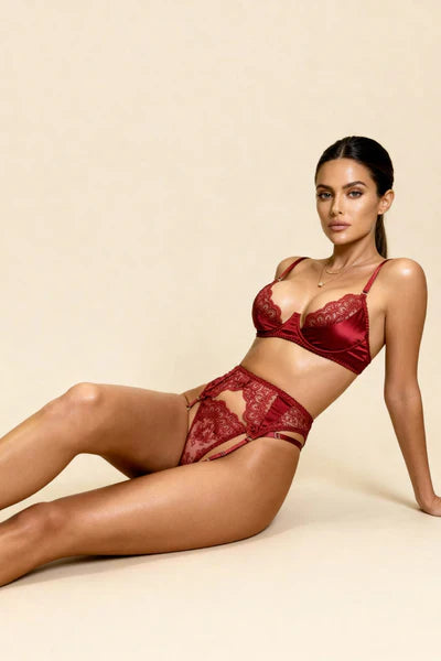 Pure Lace Series - Garter Set – Red